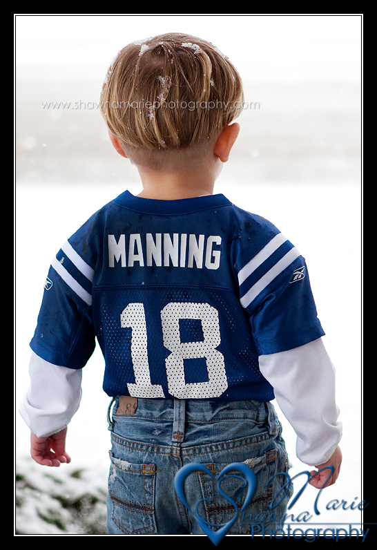 Sporting his Colts for the Superbowl